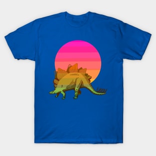 Stegosaurus at sunset T-Shirt
